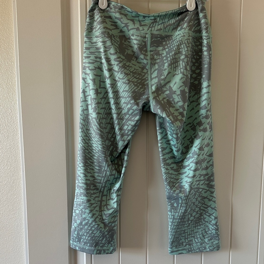 Zella Mint and Gray Patterned Leggings - Picture 3 of 4